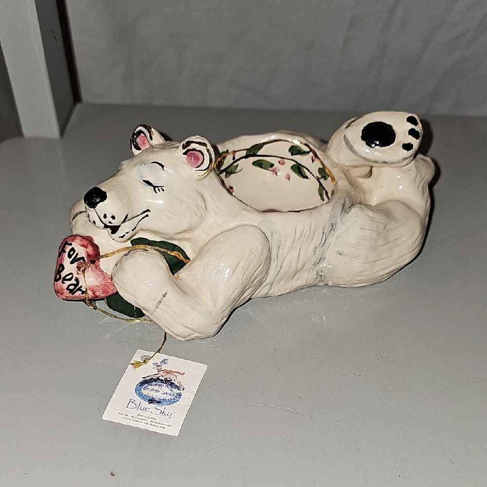 Blue Sky Clayworks Polar Bear Votive Holder